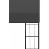 Prie sienos montuojama pavėsinė, antracito, 3x4m, audinys