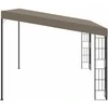 Prie sienos montuojama pavėsinė, taupe spalvos, 4x3m, audinys