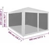 Proginė palapinė su 4 tinklinėmis šoninėmis sienelėmis, 4x3m