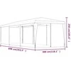Proginė palapinė su 8 tinklinėmis sienomis, mėlyna, 3x9m, HDPE