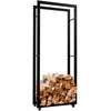 Mville CLP Keri malkų stovas su ratukais 25x60x150, juodas, metalinis