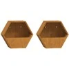 Sieniniai loveliai, 2vnt., rūdžių, 30x10x25cm, Corten plienas