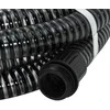 Siurbimo žarna su žalvarinėmis jungtimis, juoda, 1,1", 7m, PVC