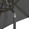 Sodo skėtis nuo saulės su LED, antracito, 200x211cm, aliuminis