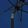 Sodo skėtis su LED ir aliuminio stulpu, mėlynas, 300cm