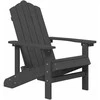 Sodo Adirondack kėdė, antracito spalvos, HDPE