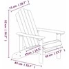 Sodo Adirondack kėdė, antracito spalvos, HDPE