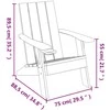 Sodo adirondack kėdė, šviesiai ruda, 75x88,5x89,5cm, PP