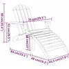 Lauko baldų komplektas Sodo adirondack komplektas, 3 dalių, akacijos medienos masyvas