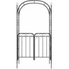 Sodo arka su varteliais, juodos spalvos, 108x45x235cm, plienas