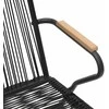 Sodo kėdės, 4vnt., juodos spalvos, 58x59x85,5cm, PVC ratanas