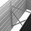 Sodo lovelis, antracito, 160x40x45cm, plienas, aukštas