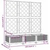 Sodo lovelis su treliažu, juodos spalvos, 120x40x121,5cm, PP