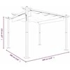 Sodo pavėsinė su įtraukiamu stogu, antracito spalvos, 3x3m