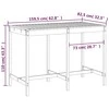 Sodo stalas, 159,5x82,5x110cm, duoglas eglės medienos masyvas