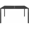 Sodo stalas, antracito, 130x130x72cm, plienas ir stiklas
