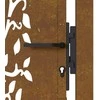 Sodo vartai, 105x205cm, corten plienas, medžio dizaino