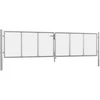 Sodo vartai, sidabrinės sp., 415x125cm, galvanizuotas plienas