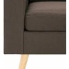 Sofa Sofos komplektas, 3 dalių, rudas, audinys (288695+288705)