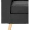Sofa Sofos komplektas, 2 dalių, tamsiai pilkos spalvos, audinys