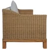 Sofa Sofų komplektas su pagalvėlėmis, 3 d., natūralus ratanas