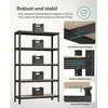 Songmics 2 rūsio lentynų 200 cm aukščio juodos spalvos rinkinys
