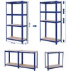 Songmics 2 rūsio lentynų rinkinys 160 cm aukščio