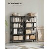 Songmics 2 stovinčių 150 cm aukščio lentynų rinkinys