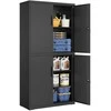 Songmics 4 durų ir 5 lygių 40 x 80 x 180 cm matinės juodos spalvos dokumentų spinta
