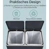 Songmics Atliekų dėžė 60 litrų (2 x 30 L) Pilka