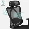 Songmics Biuro kėdė, kurios keliamoji galia iki 150 kg, juoda