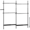 Songmics Drabužių lentyna 33,5 x (162-238) x (208-310) cm matinė juoda