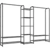 Songmics Drabužių lentyna su lentynomis 29 x 183 x 158,4 cm matinės juodos spalvos