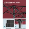 Songmics Dvigubas skėtis 460 x 270 cm su rankenėle ir apsauga nuo UV spindulių