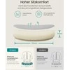Songmics Ergonomiška biuro kėdė su tinkleliu ir 53 cm sėdyne šviesiai pilka
