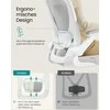 Songmics Ergonomiška biuro kėdė su tinkleliu ir 53 cm sėdyne šviesiai pilka