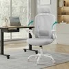 Songmics Ergonomiška biuro kėdė su tinkleliu ir atlošu balandžių pilkos spalvos