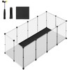 Songmics Mažų gyvūnų aptvaras su pagrindo plokštėmis 145 x 73 x 57 cm baltos spalvos