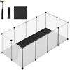 Songmics Mažų gyvūnų aptvaras su pagrindo plokštėmis 143 x 73 x 46 cm
