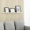 Songmics Plūduriuojantis paveikslų turėklas baltos spalvos