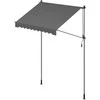 Songmics Pritvirtinama 200 x 120 cm markizė su rankine alkūne apsaugai nuo saulės
