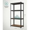 Songmics Reguliuojama stovinti lentyna su 4 lentynomis 40 x 80 x 160 cm vintažinė ruda-juoda