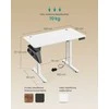 Songmics Reguliuojamo aukščio elektrinis stalas 60 x 120 x (72-120) cm