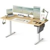 Songmics Reguliuojamo aukščio elektrinis stalas 160 x 70 cm auksinio ąžuolo spalvos