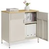 Songmics Sandėliavimo spintelė 40 x 80 x 76 cm smėlio smėlio spalvos - natūrali smėlio spalva