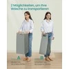 Songmics Skalbinių krepšelis 3 skyriai 3 x 50 L 94 x 33 x 78 cm pilka