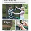 Songmics Trampolin Ø 183 cm mit Netz für Garten dunkelgrün