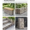 Songmics Sodo dekoracijos tarpinės 100 x 30 x 30 cm, 5 vnt., sidabrinės spalvos