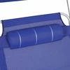 Songmics Gartenliege mit Blende Dunkelblau