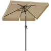 Songmics Stačiakampio formos balkono skėtis 200 x 150 cm taupe spalvos